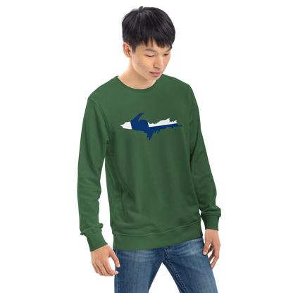 Michigan Upper Peninsula Sweatshirt (w/ UP Finland Flag Outline) | Unisex Organic