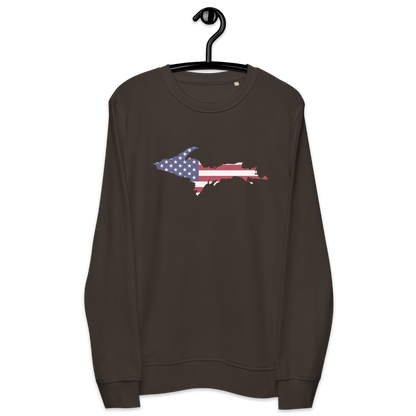 Michigan Upper Peninsula Organic Sweatshirt (w/ UP USA Flag Outline)