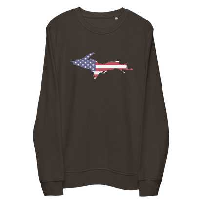 Michigan Upper Peninsula Organic Sweatshirt (w/ UP USA Flag Outline)