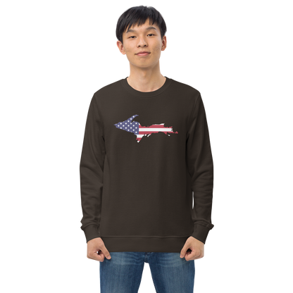 Michigan Upper Peninsula Organic Sweatshirt (w/ UP USA Flag Outline)