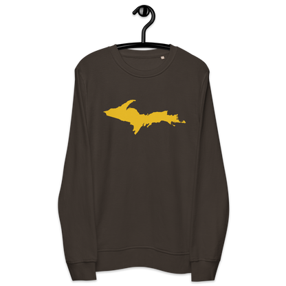 Michigan Upper Peninsula Organic Sweatshirt (w/ Gold UP Outline)