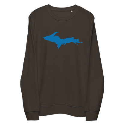 Michigan Upper Peninsula Organic Sweatshirt (w/ Azure UP Outline)