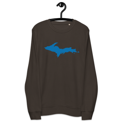 Michigan Upper Peninsula Organic Sweatshirt (w/ Azure UP Outline)