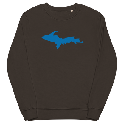 Michigan Upper Peninsula Organic Sweatshirt (w/ Azure UP Outline)