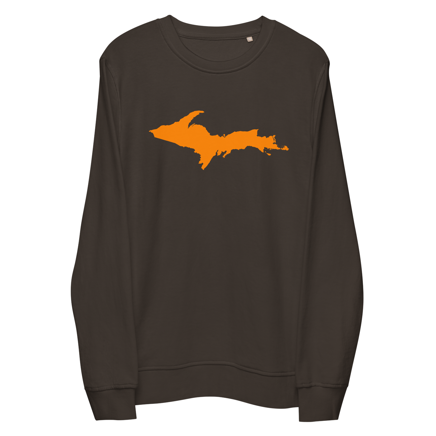 Michigan Upper Peninsula Organic Sweatshirt (w/ Orange UP Outline)