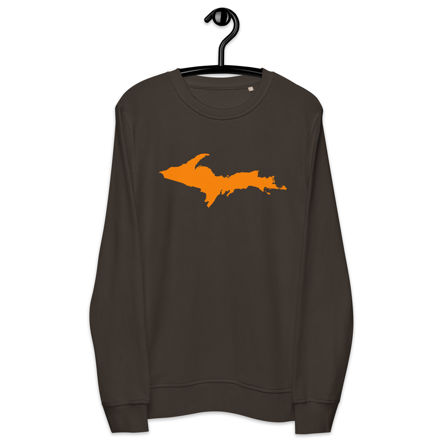 Michigan Upper Peninsula Organic Sweatshirt (w/ Orange UP Outline)