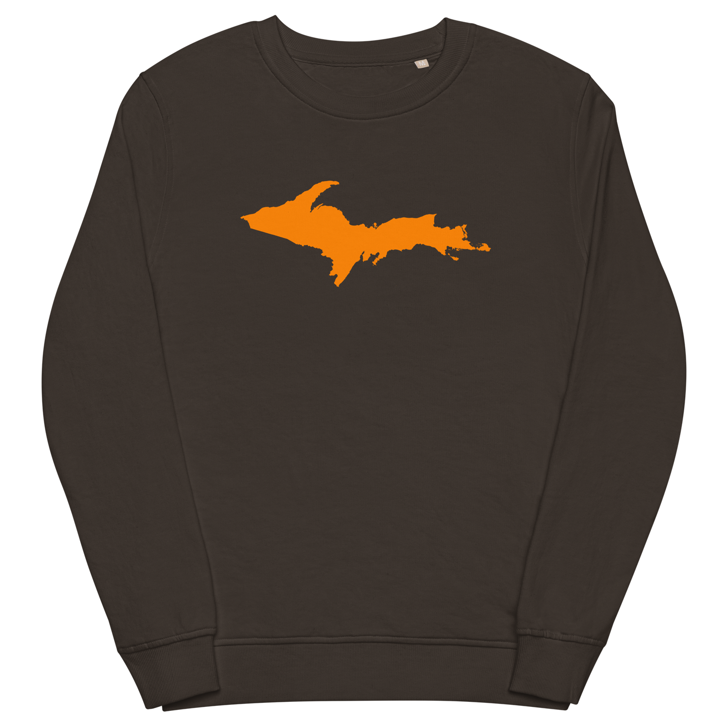 Michigan Upper Peninsula Organic Sweatshirt (w/ Orange UP Outline)