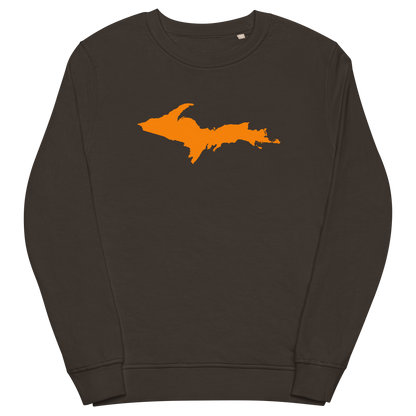 Michigan Upper Peninsula Organic Sweatshirt (w/ Orange UP Outline)