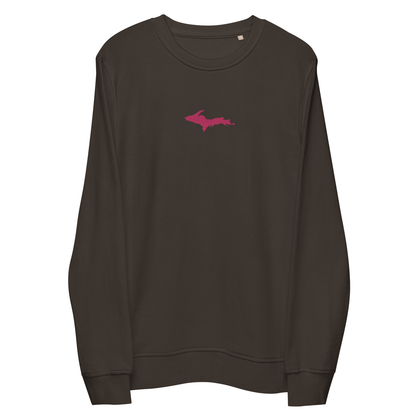 Michigan Upper Peninsula Sweatshirt (w/ Embroidered Pink UP Outline) | Unisex Organic