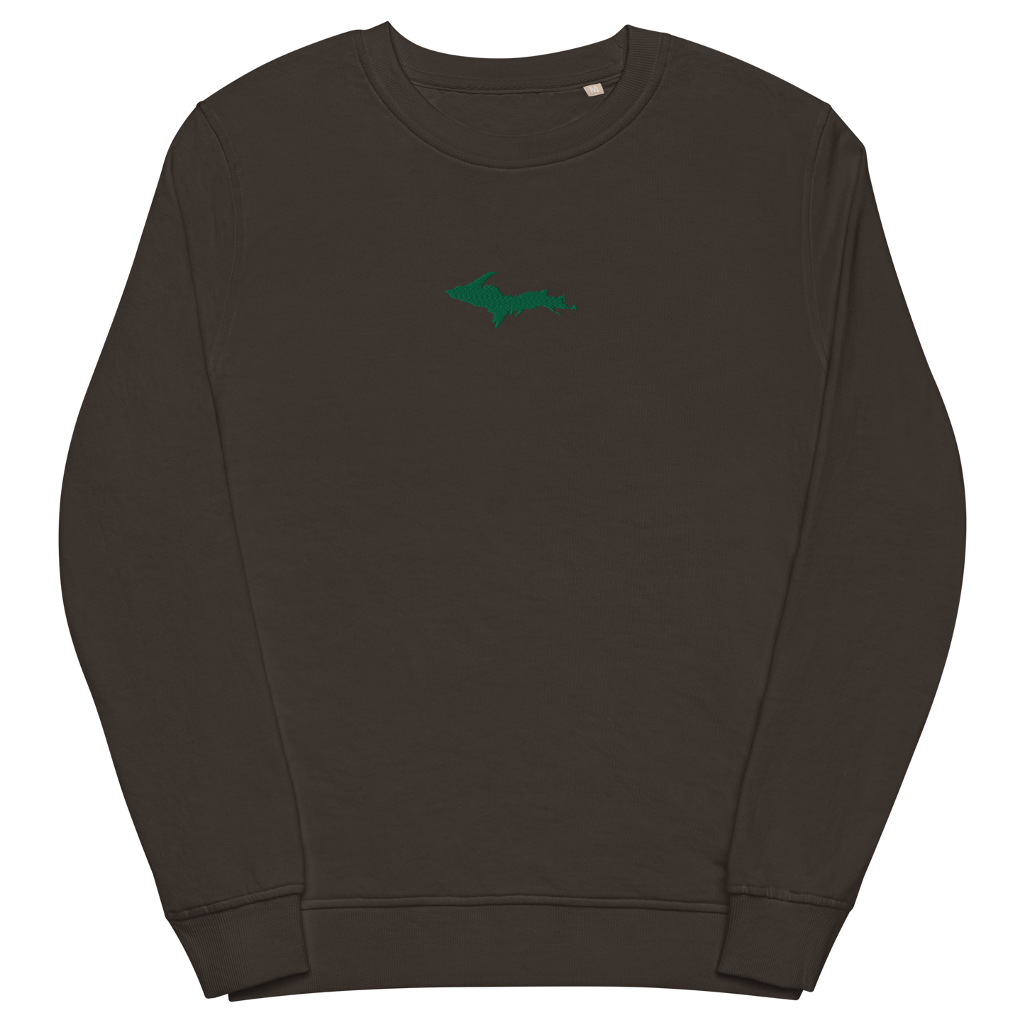 Michigan Upper Peninsula Sweatshirt (w/ Embroidered Green UP Outline) | Unisex Organic