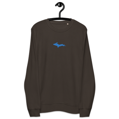 Michigan Upper Peninsula Sweatshirt (w/ Embroidered Azure UP Outline) | Unisex Organic