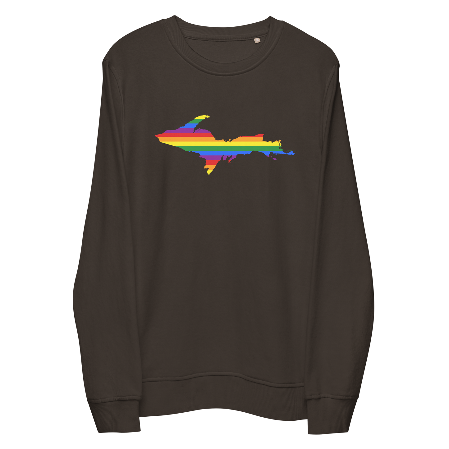 Michigan Upper Peninsula Sweatshirt (w/ UP Pride Flag Outline) | Unisex Organic