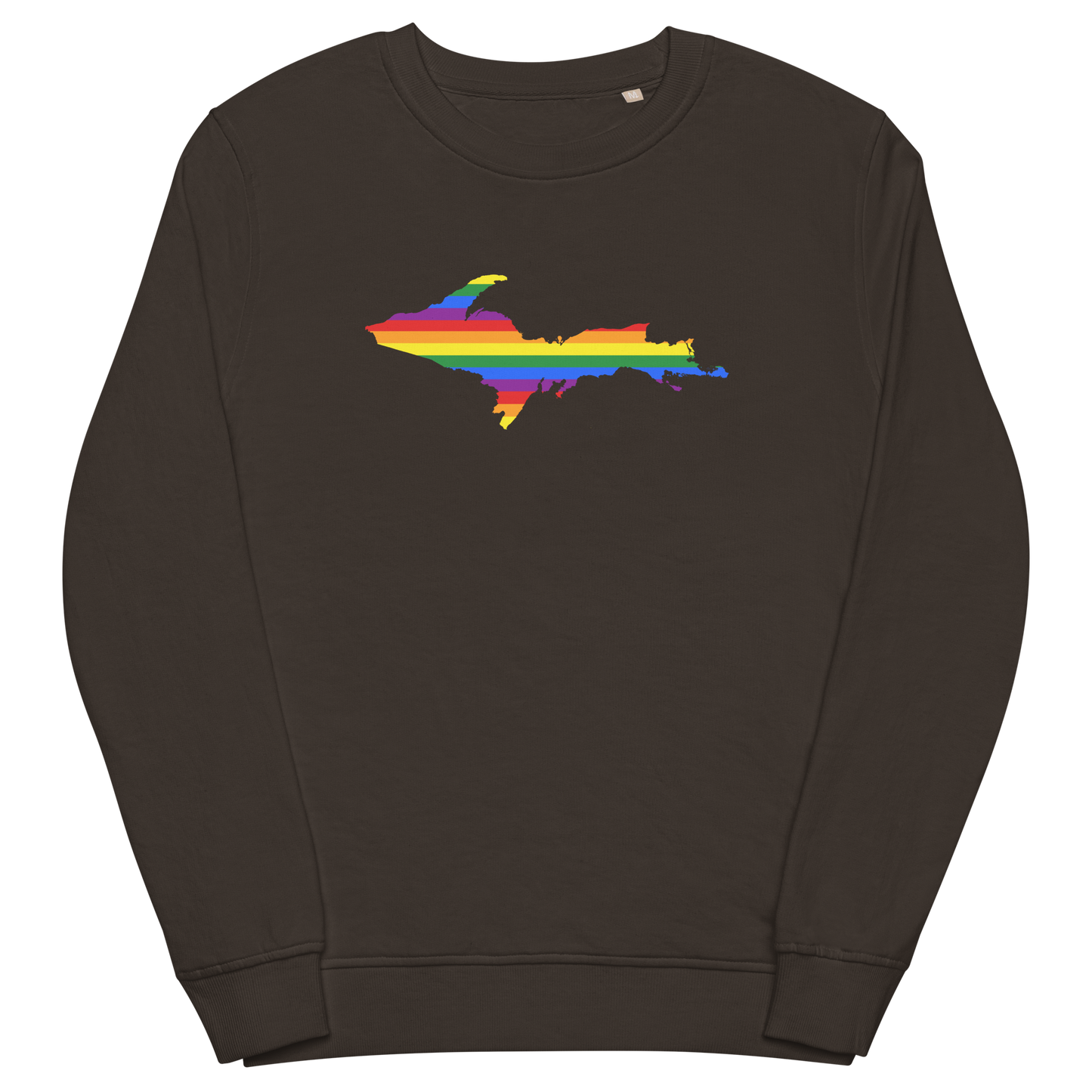 Michigan Upper Peninsula Sweatshirt (w/ UP Pride Flag Outline) | Unisex Organic