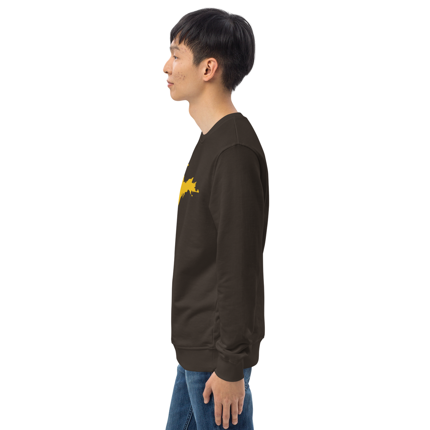 Michigan Upper Peninsula Organic Sweatshirt (w/ Gold UP Outline)