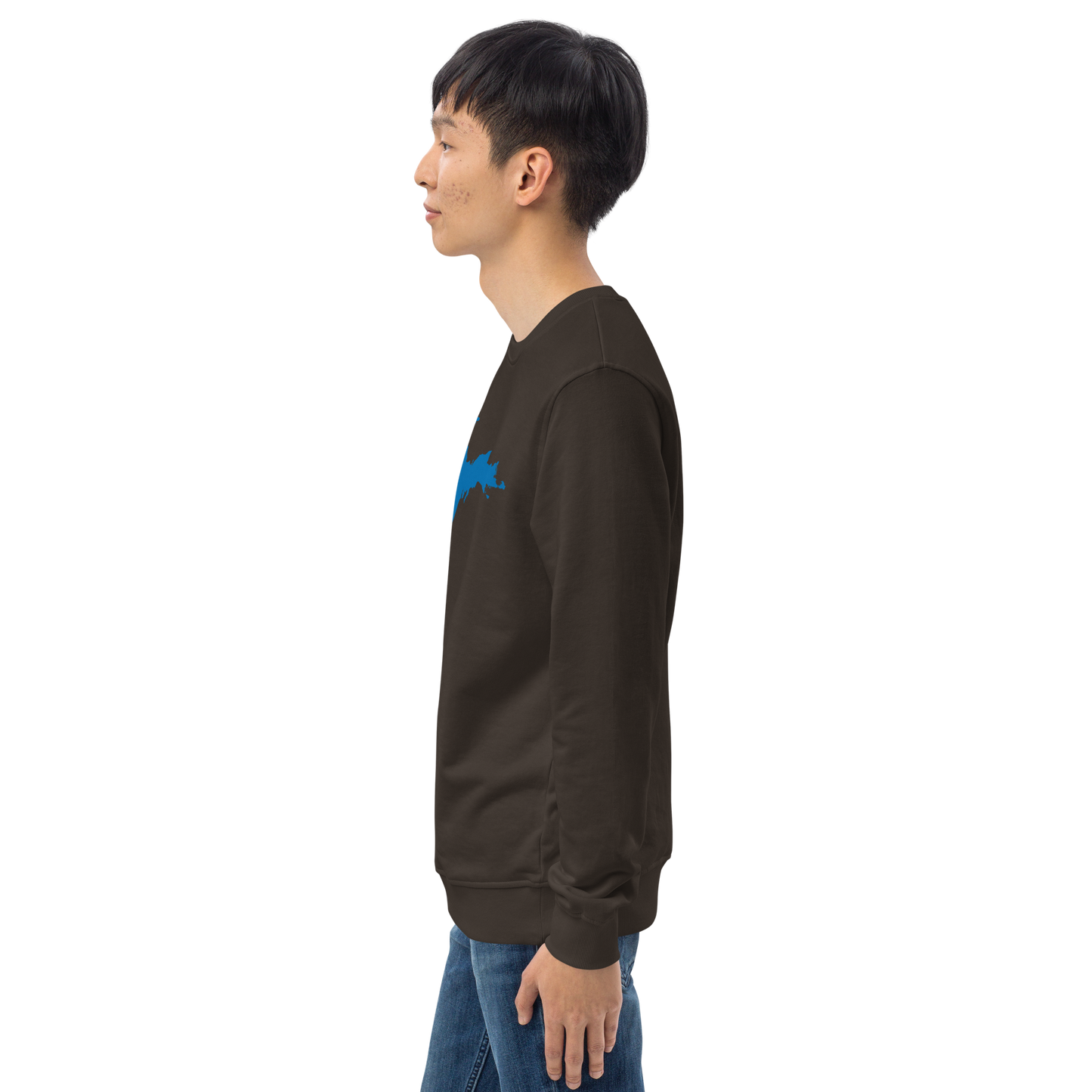 Michigan Upper Peninsula Organic Sweatshirt (w/ Azure UP Outline)