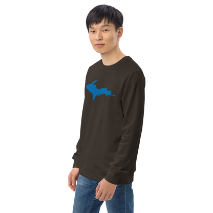 Michigan Upper Peninsula Organic Sweatshirt (w/ Azure UP Outline)