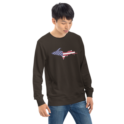 Michigan Upper Peninsula Organic Sweatshirt (w/ UP USA Flag Outline)