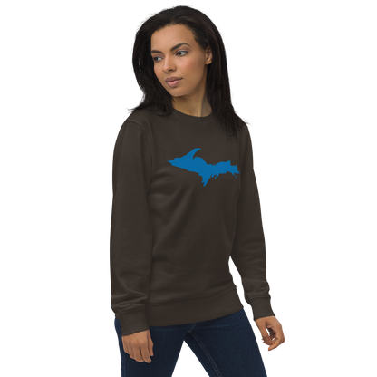 Michigan Upper Peninsula Organic Sweatshirt (w/ Azure UP Outline)