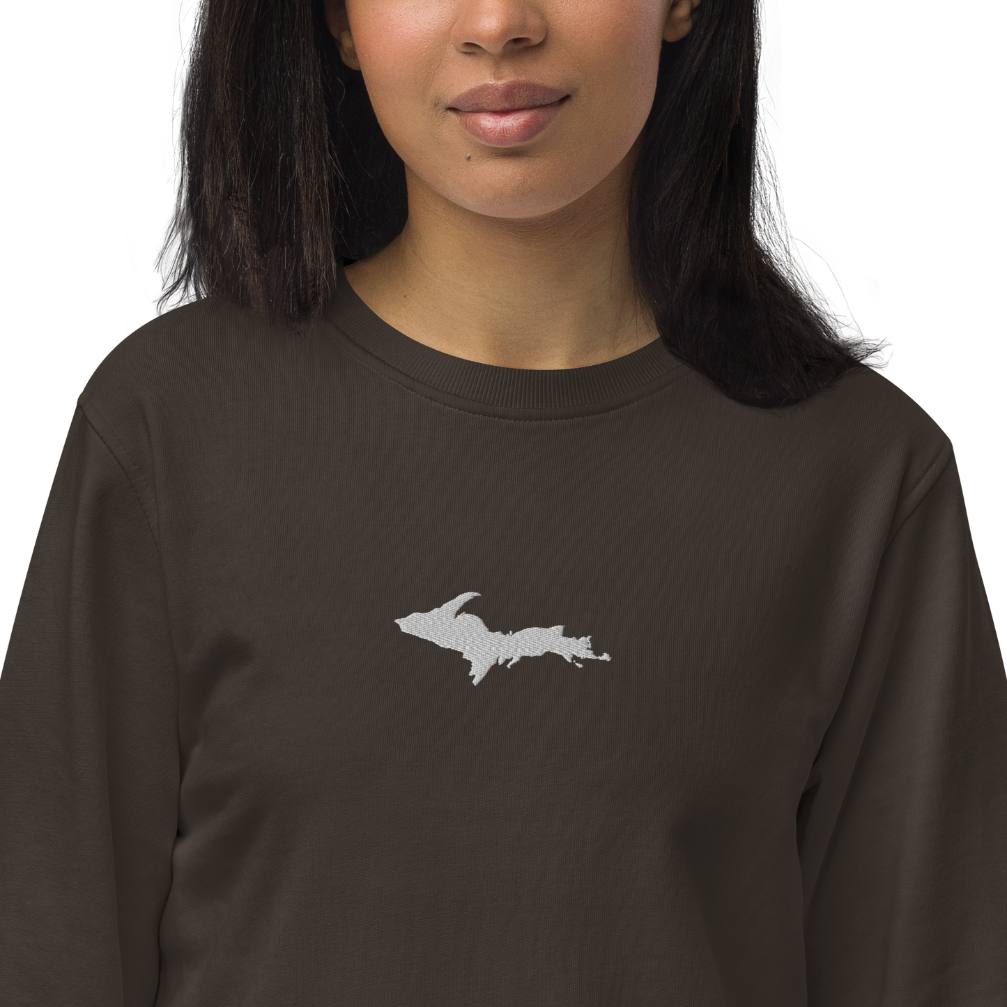 Michigan Upper Peninsula Sweatshirt (w/ Embroidered UP Outline) | Unisex Organic