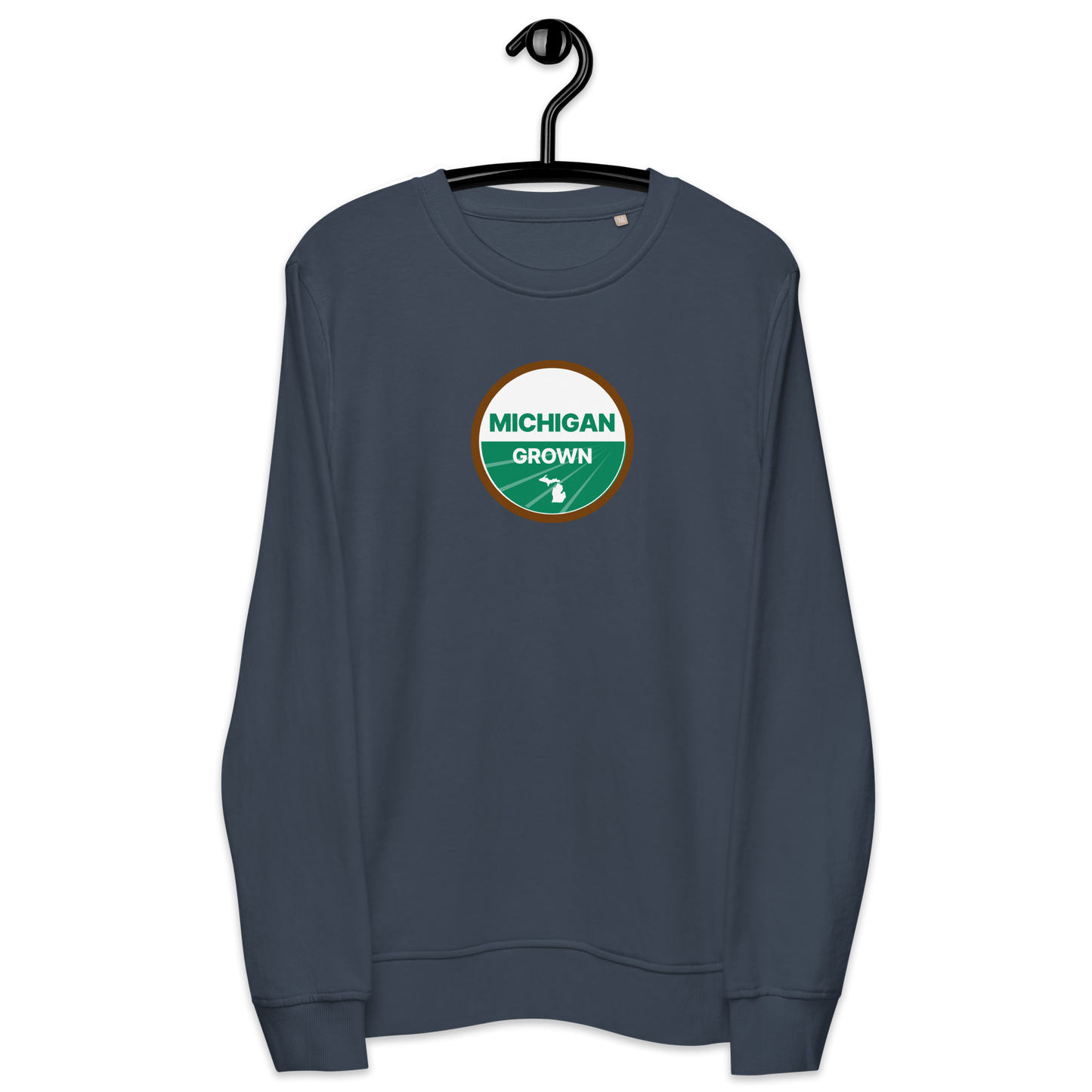 'Michigan Grown' Sweatshirt (Agricultural Certification Parody) | Unisex Organic