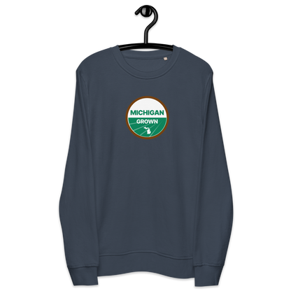 'Michigan Grown' Sweatshirt (Agricultural Certification Parody) | Unisex Organic