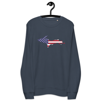 Michigan Upper Peninsula Organic Sweatshirt (w/ UP USA Flag Outline)