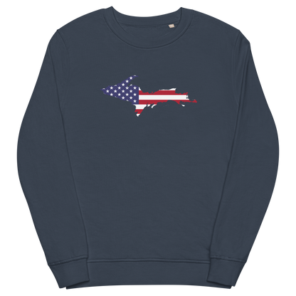 Michigan Upper Peninsula Organic Sweatshirt (w/ UP USA Flag Outline)