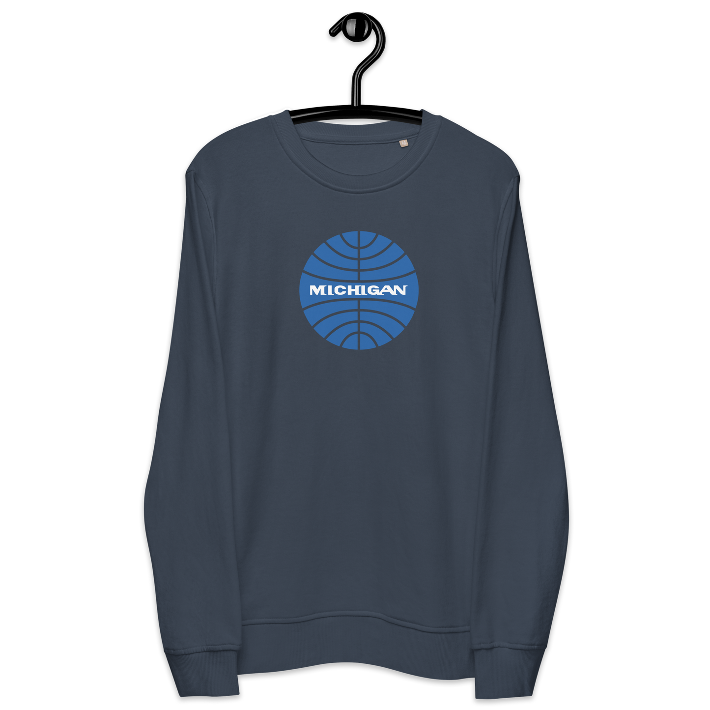 'Michigan' Organic Sweatshirt (Vintage Airline Parody)