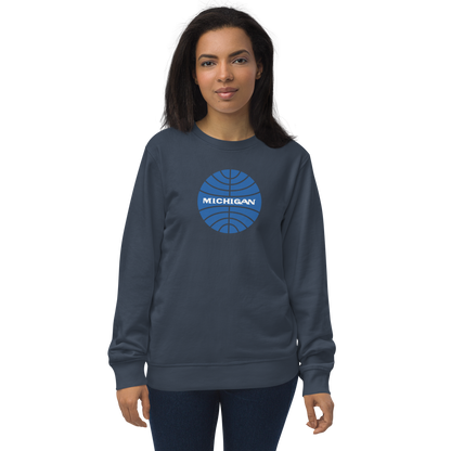 'Michigan' Organic Sweatshirt (Vintage Airline Parody)