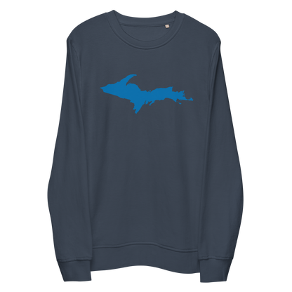 Michigan Upper Peninsula Organic Sweatshirt (w/ Azure UP Outline)