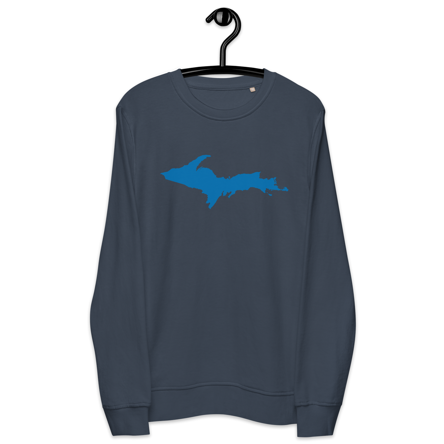 Michigan Upper Peninsula Organic Sweatshirt (w/ Azure UP Outline)