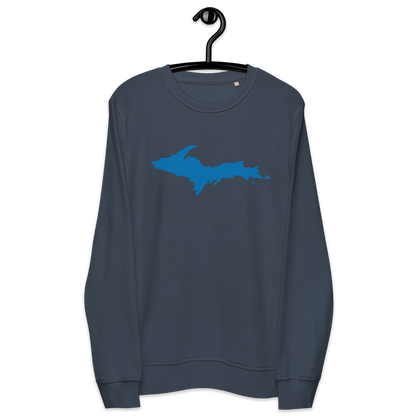 Michigan Upper Peninsula Organic Sweatshirt (w/ Azure UP Outline)