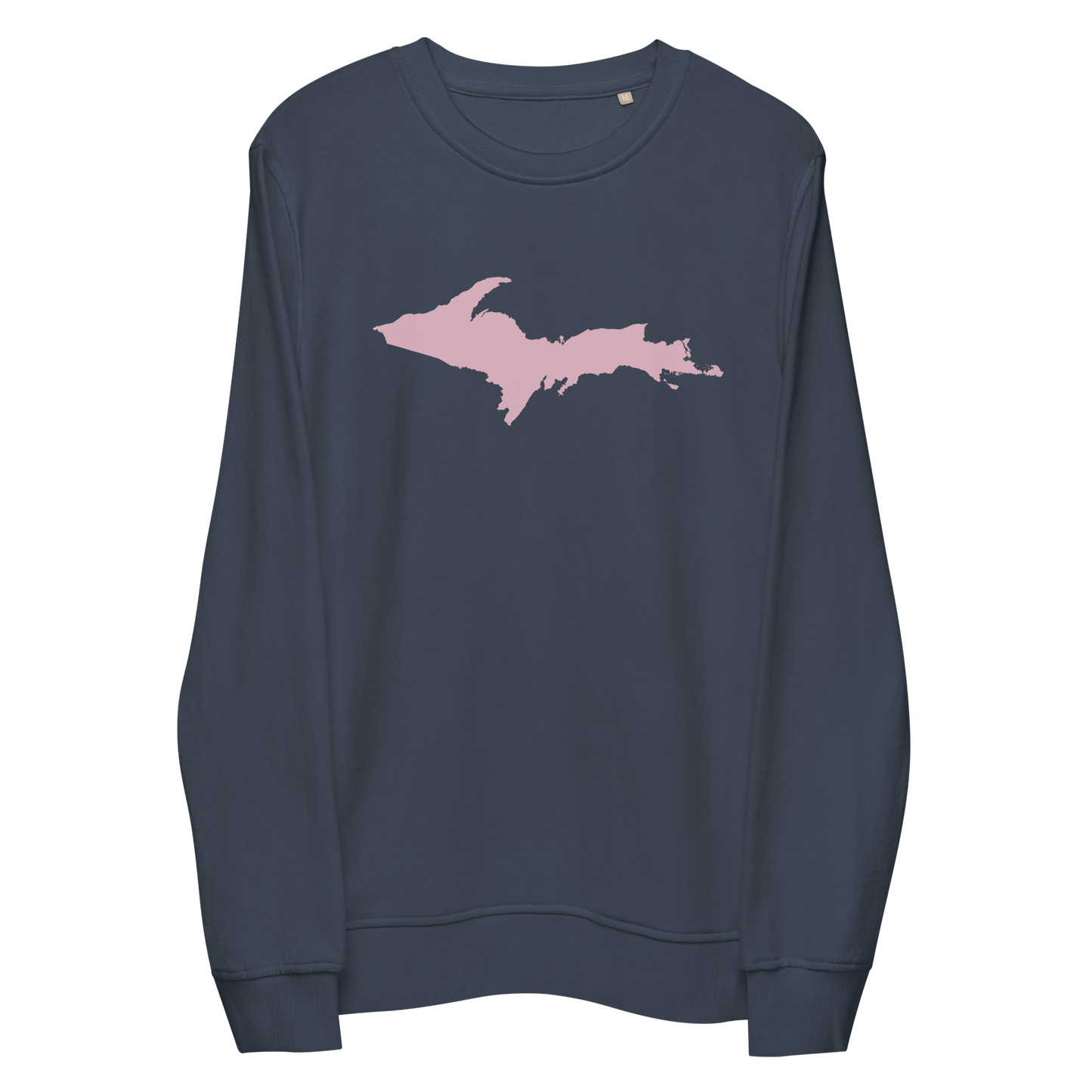 Michigan Upper Peninsula Organic Sweatshirt (w/ Pink UP Outline)