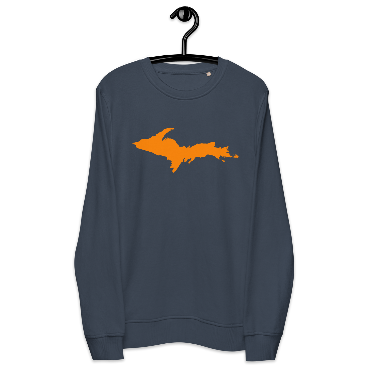 Michigan Upper Peninsula Organic Sweatshirt (w/ Orange UP Outline)