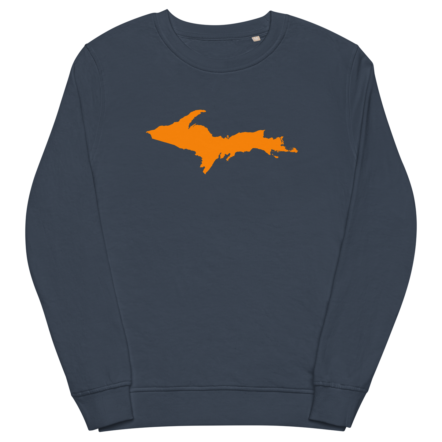 Michigan Upper Peninsula Organic Sweatshirt (w/ Orange UP Outline)