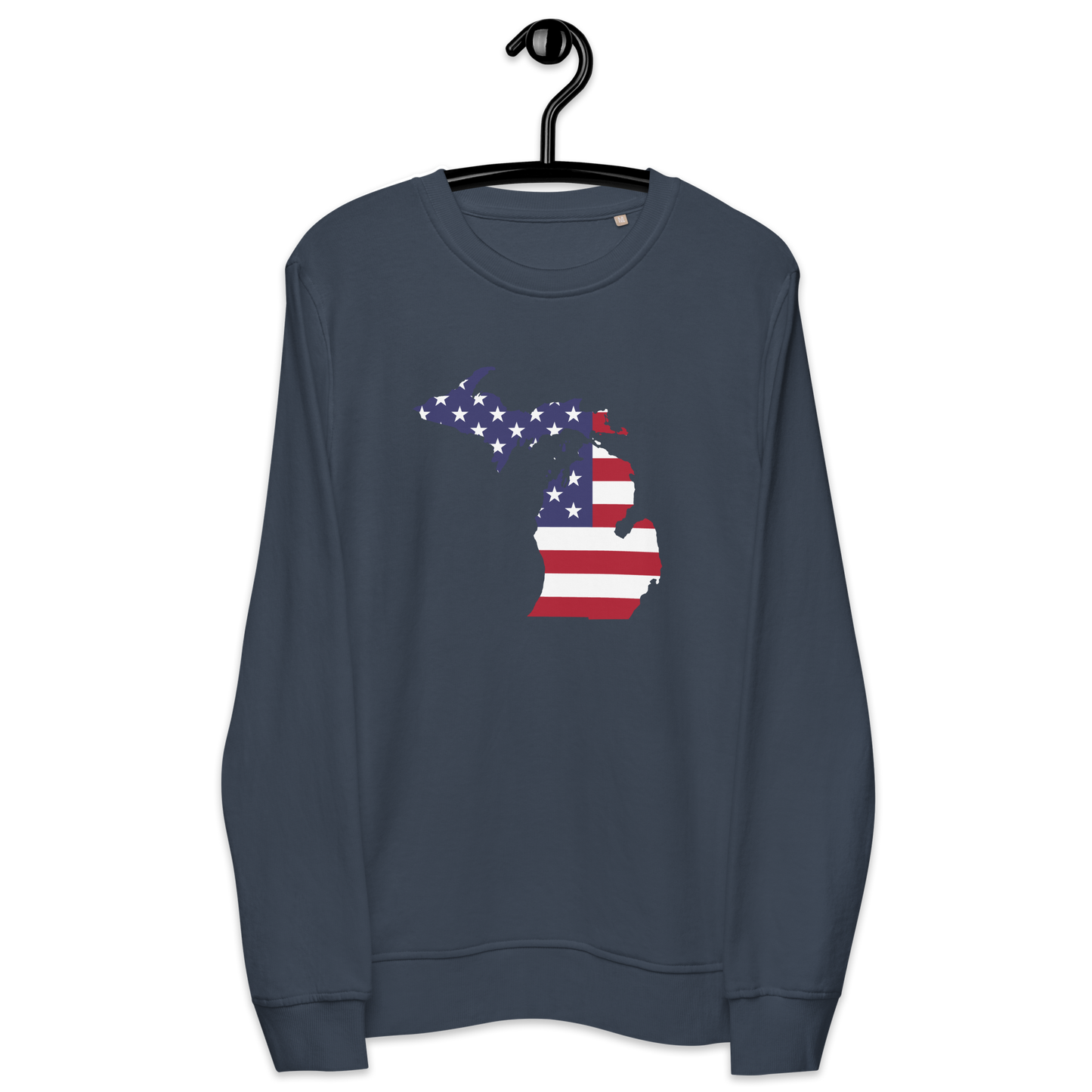 Michigan Organic Sweatshirt (w/ MI USA Flag Outline)