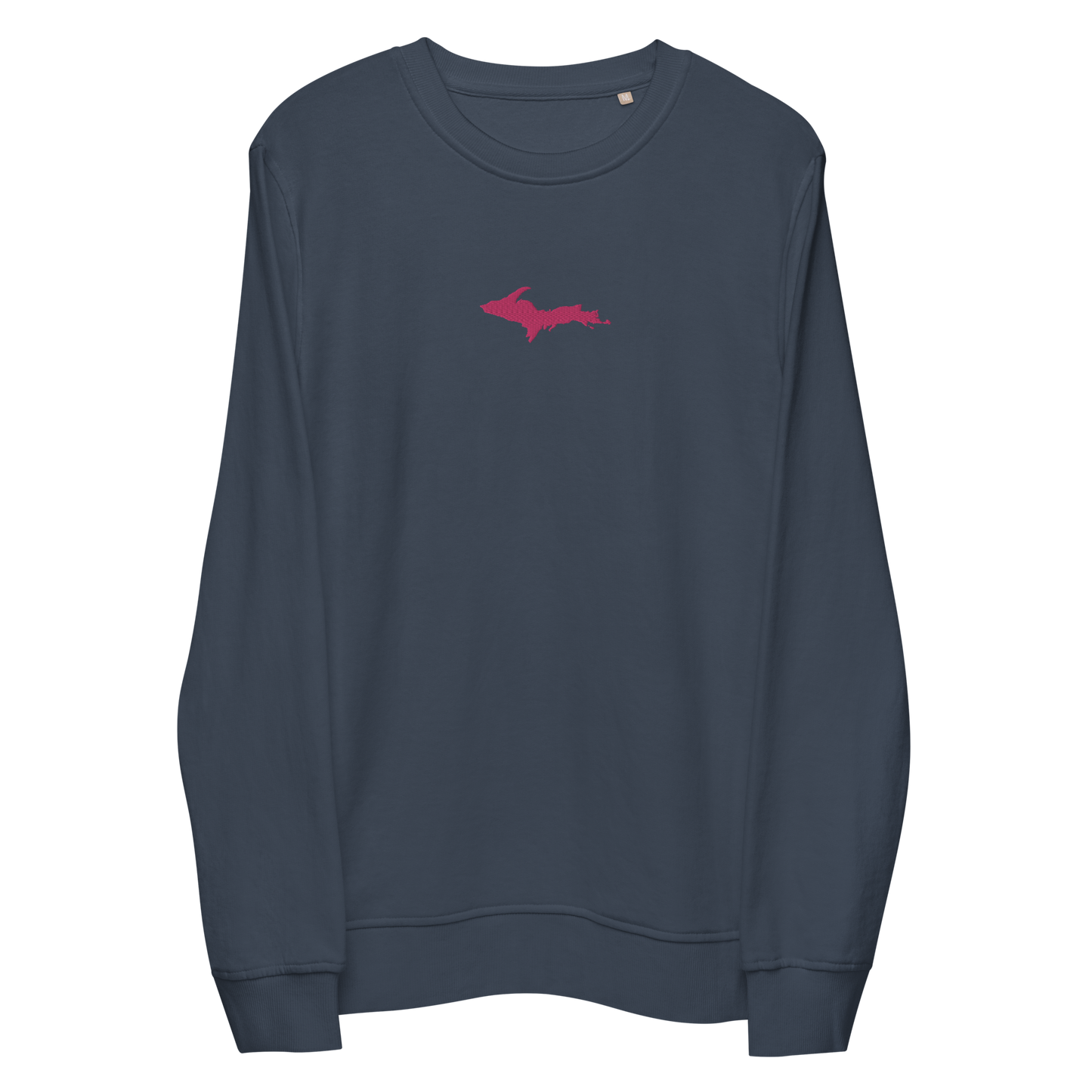 Michigan Upper Peninsula Sweatshirt (w/ Embroidered Pink UP Outline) | Unisex Organic