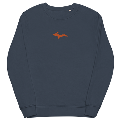 Michigan Upper Peninsula Sweatshirt (w/ Embroidered Orange UP Outline) | Unisex Organic