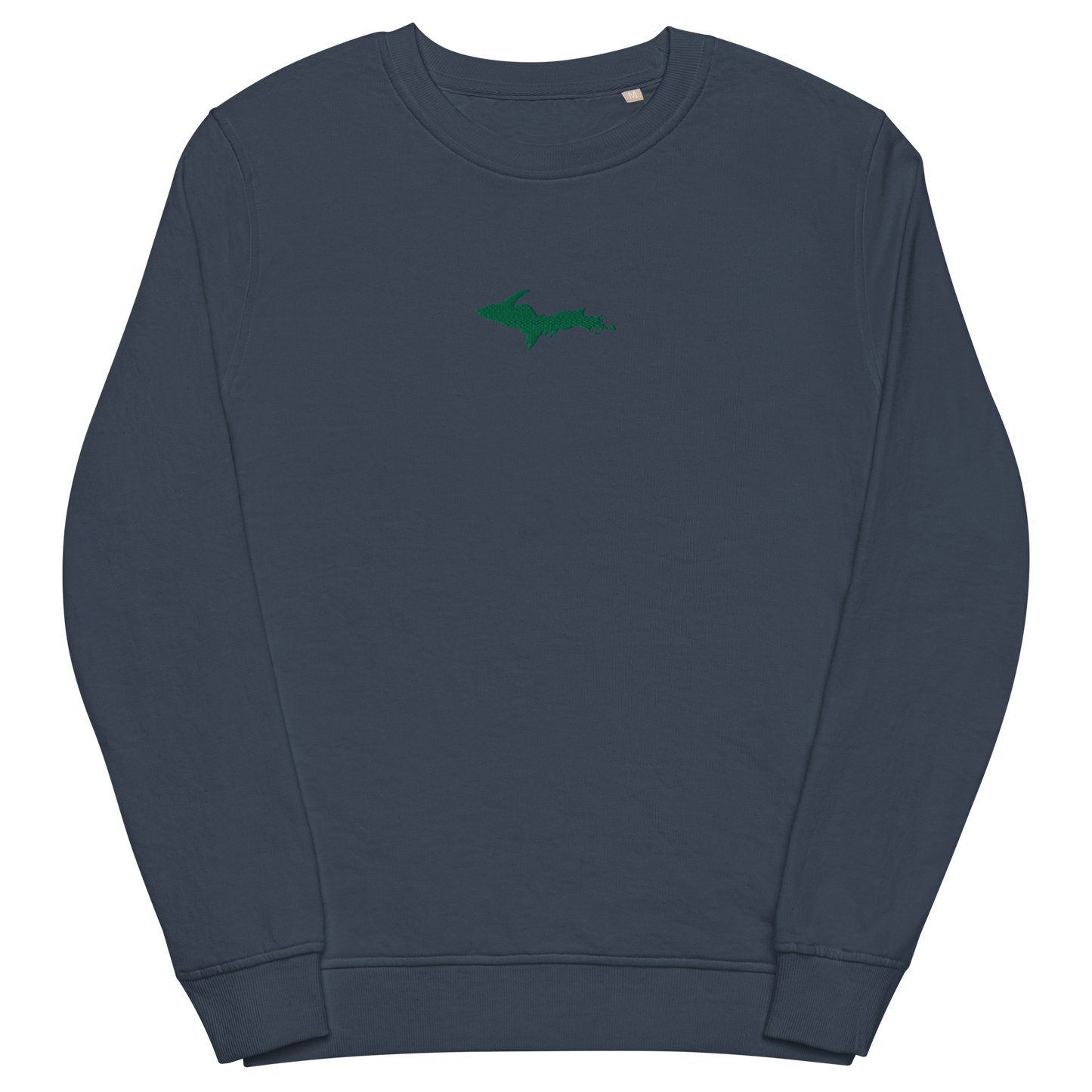 Michigan Upper Peninsula Sweatshirt (w/ Embroidered Green UP Outline) | Unisex Organic