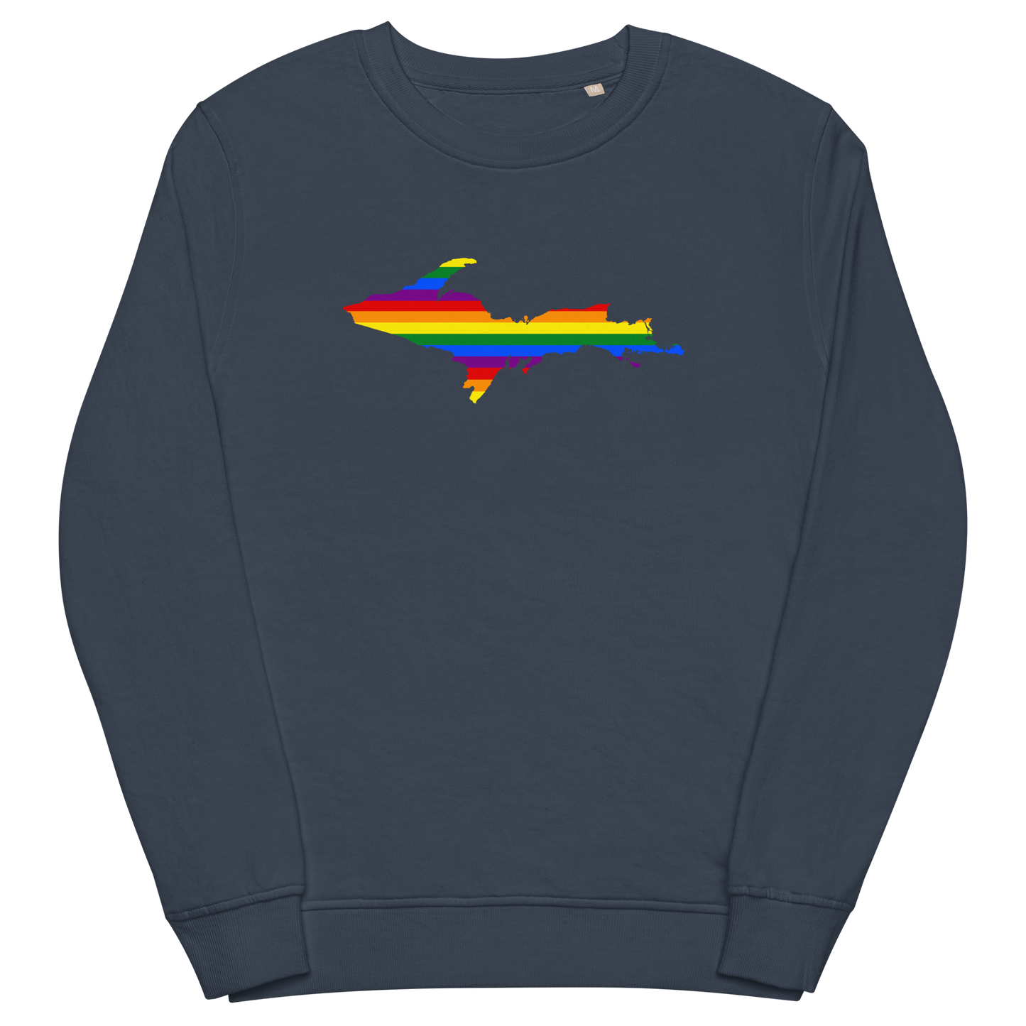 Michigan Upper Peninsula Sweatshirt (w/ UP Pride Flag Outline) | Unisex Organic