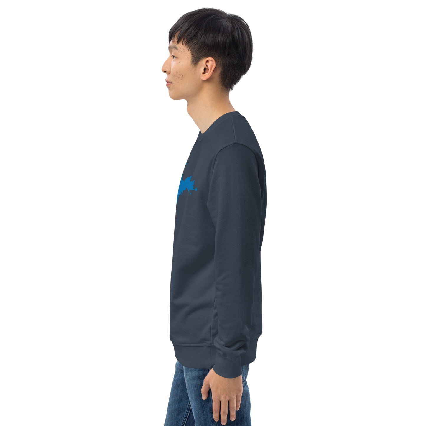 Michigan Upper Peninsula Organic Sweatshirt (w/ Azure UP Outline)