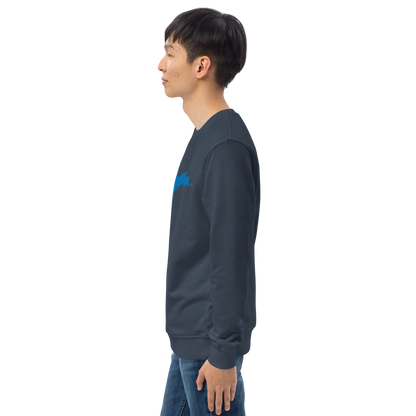 Michigan Upper Peninsula Organic Sweatshirt (w/ Azure UP Outline)