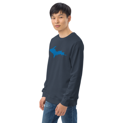 Michigan Upper Peninsula Organic Sweatshirt (w/ Azure UP Outline)