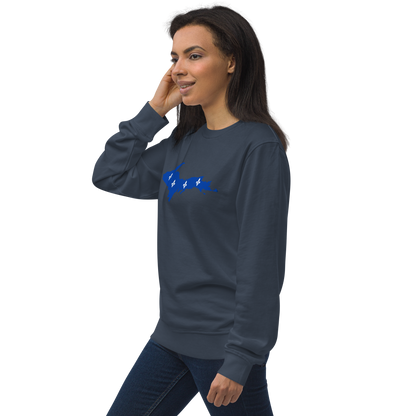 Michigan Upper Peninsula Sweatshirt (w/ UP Quebec Flag Outline) | Unisex Organic