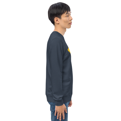 Michigan Upper Peninsula Organic Sweatshirt (w/ Gold UP Outline)