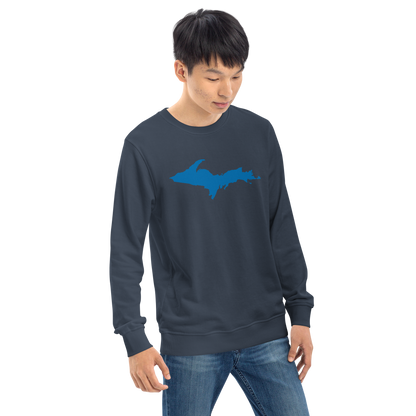 Michigan Upper Peninsula Organic Sweatshirt (w/ Azure UP Outline)