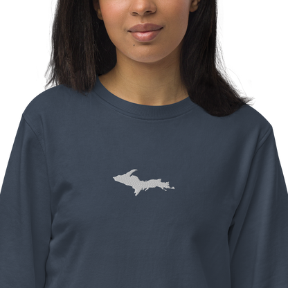 Michigan Upper Peninsula Sweatshirt (w/ Embroidered UP Outline) | Unisex Organic