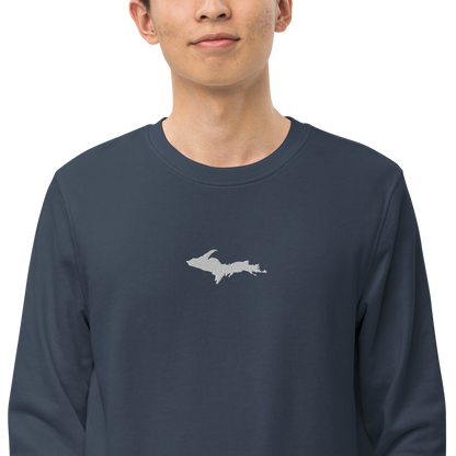 Michigan Upper Peninsula Sweatshirt (w/ Embroidered UP Outline) | Unisex Organic