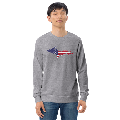 Michigan Upper Peninsula Organic Sweatshirt (w/ UP USA Flag Outline)