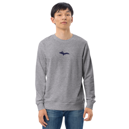 Michigan Upper Peninsula Sweatshirt (w/ Embroidered UP Outline) | Unisex Organic